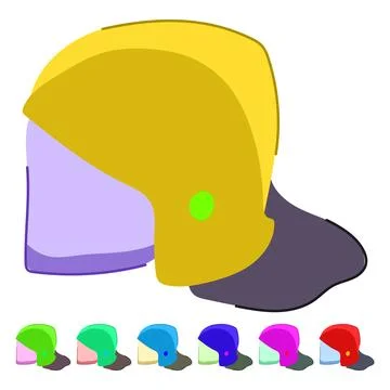 Durable firefighter helmet vector cartoon graphic Stock Illustration