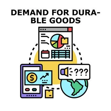 Durable goods demand analysis and market research Stock Illustration