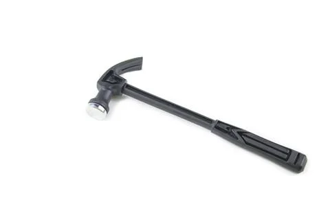 A durable hammer, essential for construction and repair, stands cut out on .. Stock Photos