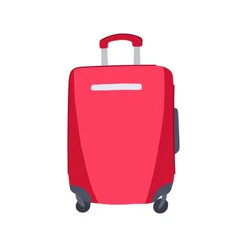 Durable hard shell suitcase cartoon vector illustration Stock Illustration