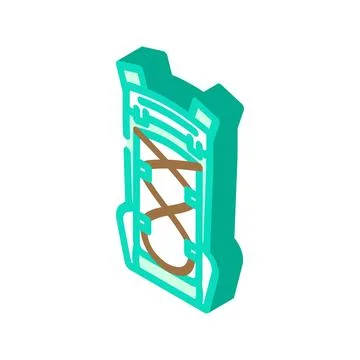 Durable hiking backpack isometric icon vector illustration イラスト素材