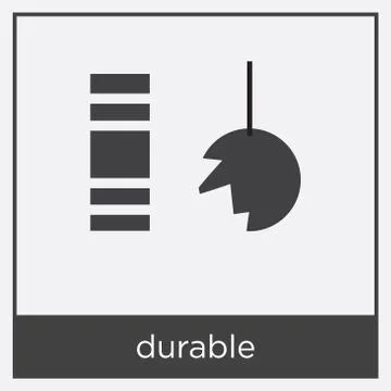 Durable icon isolated on white background Stock Illustration