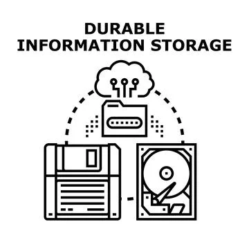 Durable information data storage concept illustration Stock Illustration