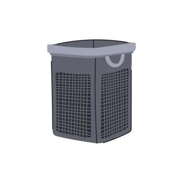 Durable laundry basket plastic cartoon vector illustration Illustration