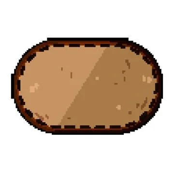 Durable leather patch pixel art vector illustration Stock Illustration