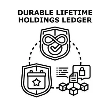 Durable lifetime holdings ledger vector concept Stock Illustration