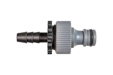 Durable plastic hose connector fitting with dual Oring seal Stock Photos