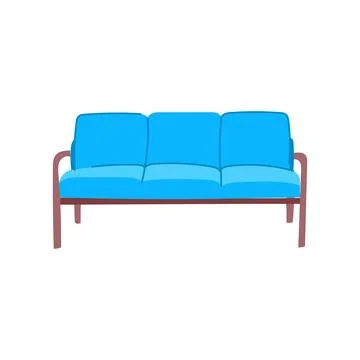 Durable reception sofa cartoon vector illustration Ilustración de archivo