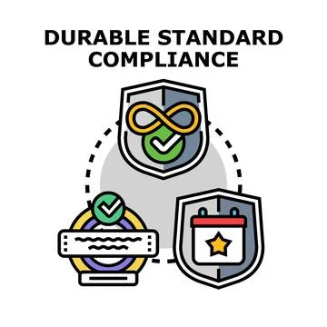 Durable standard compliance system concept illustration Stock Illustration