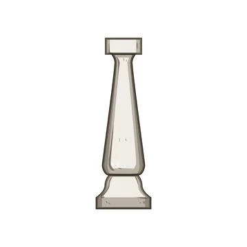 Durable stone balustrade cartoon vector illustration Stock Illustration