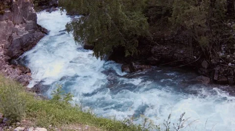 The Durance river Video stock 44128021