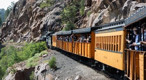 The Durango and Silverton train Stock Photos