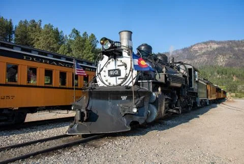 The Durango and Silverton train Stock Photos