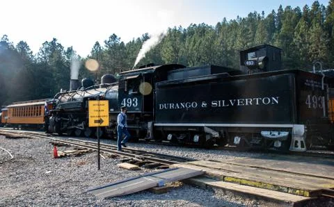The Durango and Silverton train Stock Photos