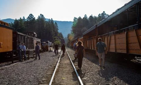 The Durango and Silverton train Stock Photos