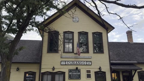 Durango, CO - September 16, 2025: Durango &amp; Silverton Train Station Stock Footage 318925597