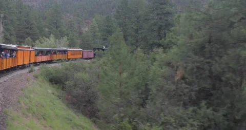 Durango Silverton steam train San Juan National Forest Stock Footage 236435389