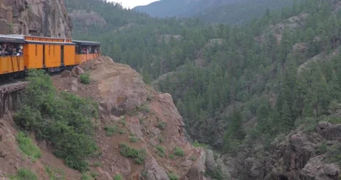 Durango Silverton steam train San Juan National Forest Stock Footage 236435405