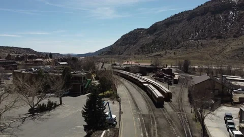Durango Train Station 1 Video stock 182998110