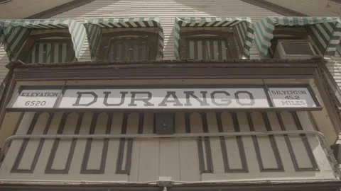 Durango train station sign close up Stock Footage 244705595