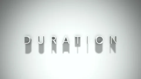 Duration 3D title animation with shadows on a white background Stock Footage 297381372