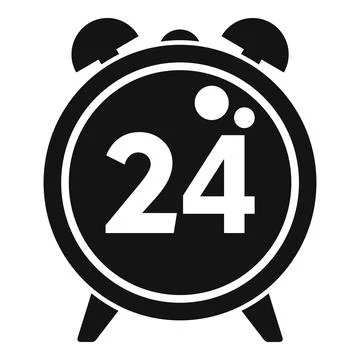 Duration of alarm clock icon simple vector. Deadline time Stock Illustration