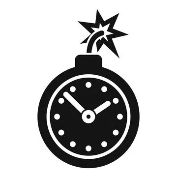 Duration bomb timer deadline icon simple vector. Contract online Stockillustratie