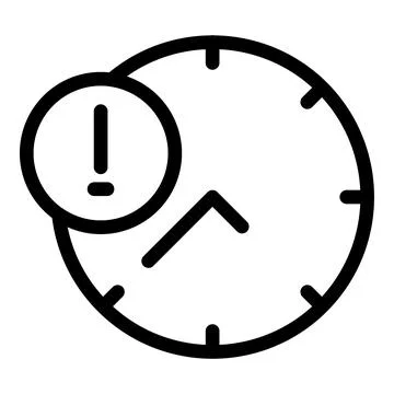 Duration clock icon outline vector. Digital timer Stockillustratie