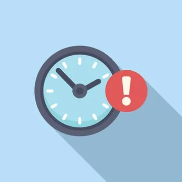 Duration hour concept icon flat vector. Overtime deadline Stock Illustration