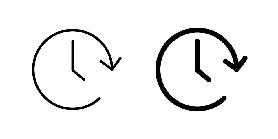 Duration icon graphic design. web icons vectors Stock Illustration