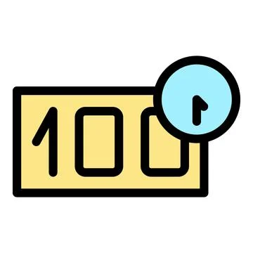 Duration icon vector flat Stock Illustration