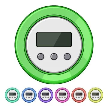 Duration shower timer cartoon vector graphic イラスト素材