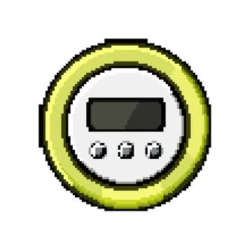 Duration shower timer pixel art vector illustration Illustrazione stock