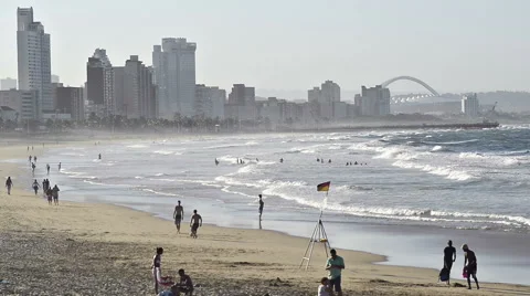 Durban Beach Front Stock Footage 49149130