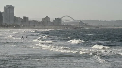 Durban Beach Front Stock Footage 49215605