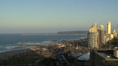 Durban beachfront Stock Footage 32454721