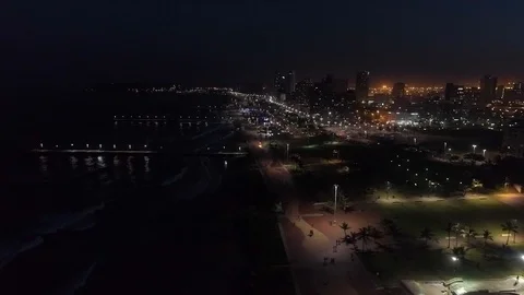 Durban Beachfront at night Video stock 101458681