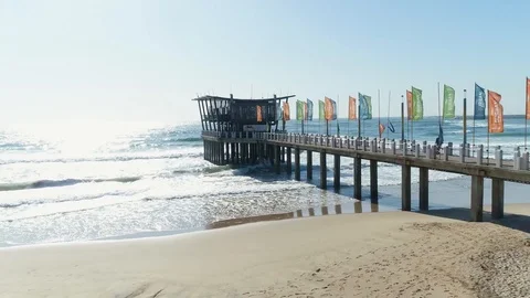 Durban Beachfront Pier Video stock 114011405