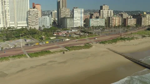 Durban Beachfront pullout Stock Footage 139197475