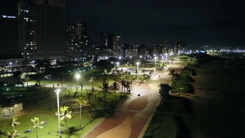 Durban beachfront rise up orbit Stock Footage 155575694