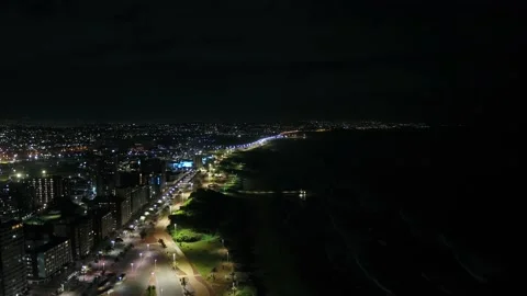Durban beachfront skyline pull back Stock Footage 155575455