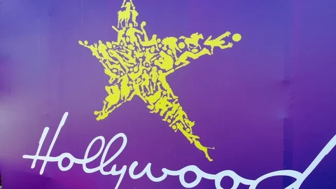 Durban Drone Pull back shot from the Hollywood Bets signage at the stadium Stock Footage 128587412