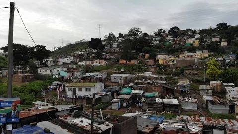 Durban Drone - Shacks 1 Stock Footage 128587420
