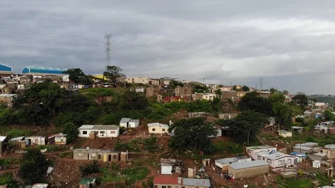 Durban Drone Shacks 2 Stock Footage 128587442