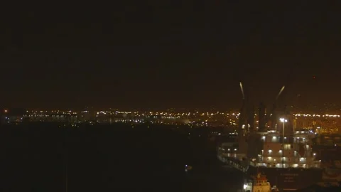 Durban harbour thunderstorm Stock Footage 158674674