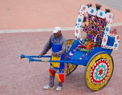 Durban Rickshaw driver Stock Photos