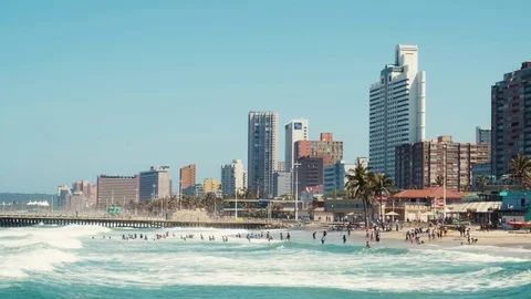 Durban skyline waterside Stock Footage 83373483