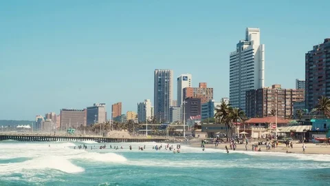 Durban skyline waterside Stock Footage 83373496