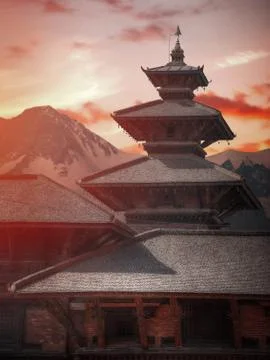 Durbar Square in Bhaktapur Stock Photos