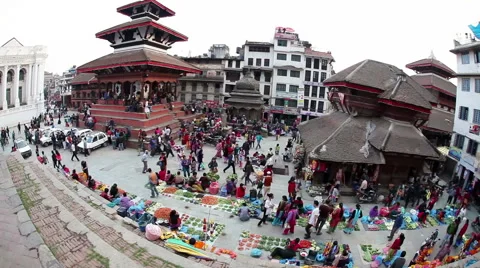 Durbar square in Kathmandu Stock Footage 56605842
